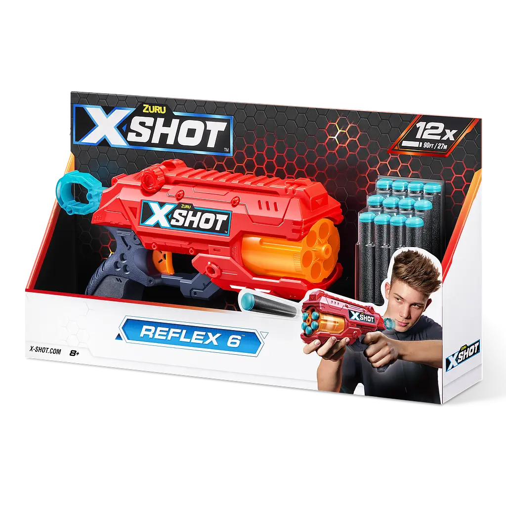 Швидкострільний бластер Zuru X-Shot Red Excel Reflex 6, 16 набоїв (36433R) - фото 4