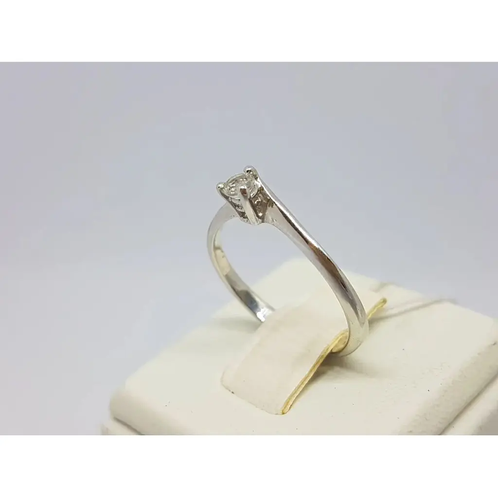 Серебряное кольцо Агни Флокс с фианитом. 1152Р-CZ 15 - фото 5