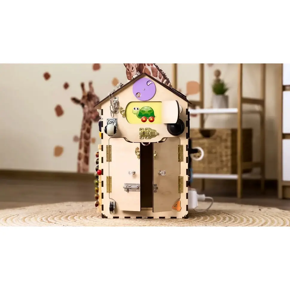 Развивающая игрушка Бизикуб Дом TG200333 натуральный, 55х30 см - фото 2