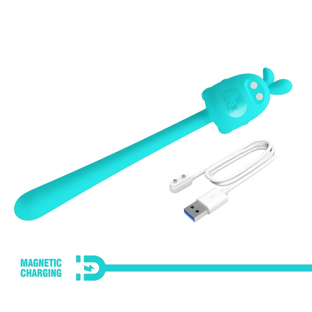 Вібратор Pretty Love Cute Bunny Turquoise, 7 vibration functions - фото 3