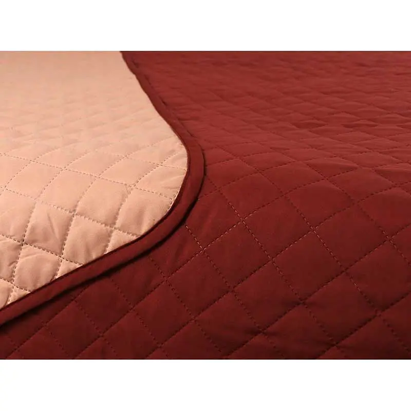 Покривало Руно Ромб, мікрофібра, 212х150 см, бордовий (360.52У_ББ ромб) - фото 3