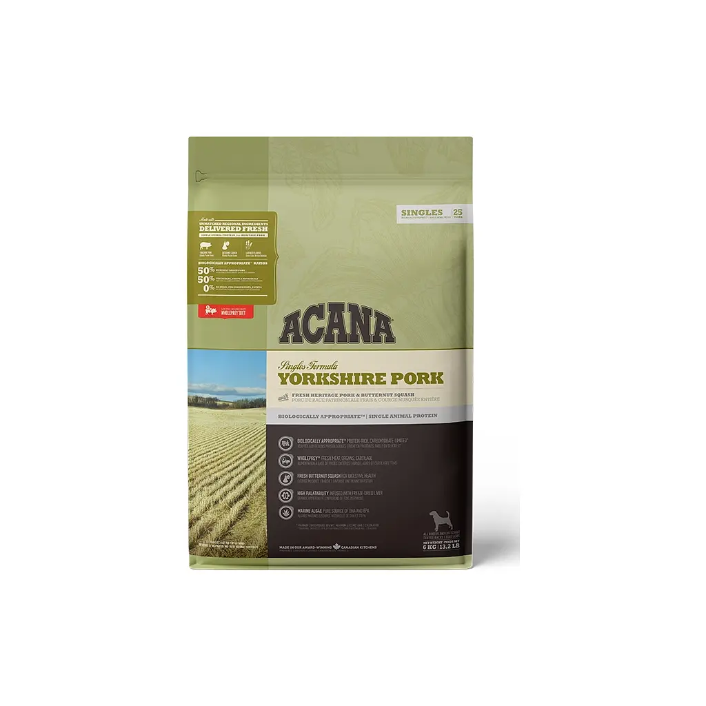 Сухий корм для собак ACANA Yorkshire Pork 6 кг (0064992572600) - фото 2