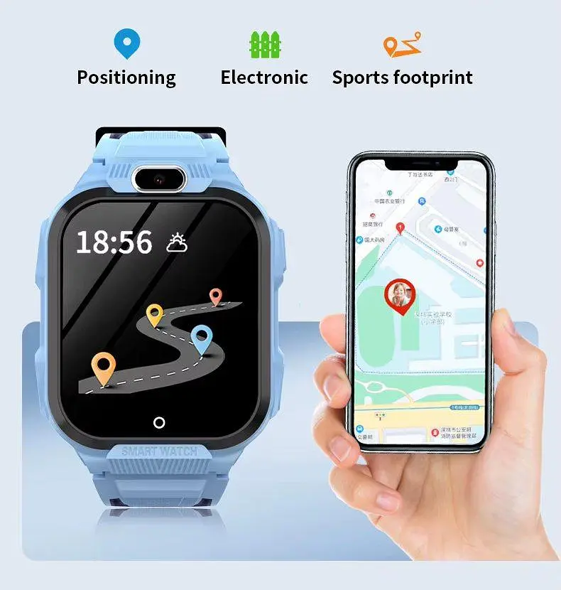 Дитячий розумний смарт годинник M04 з GPS відстеженням, 4G сім-картою, прослуховуваням, камерою та кнопкою SOS Рожевий - фото 11