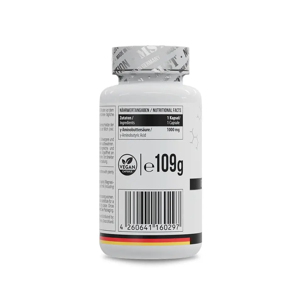 Гамма-аміномасляна кислота GABA 1000, 90 капсул MST Nutrition vit0004621 - фото 2