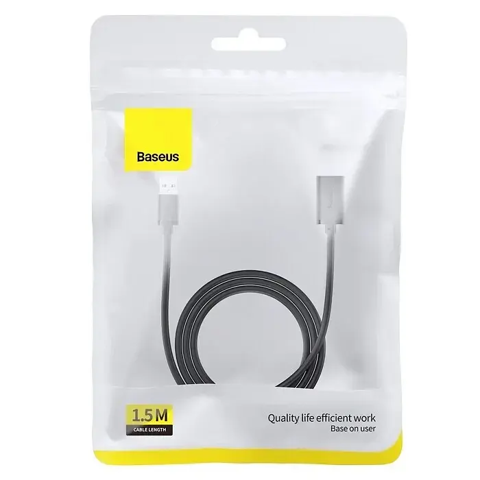Кабель-подовжувач Baseus AirJoy Series USB3.0 Extension Cable 1.5m B00631103111-02 Black - фото 5