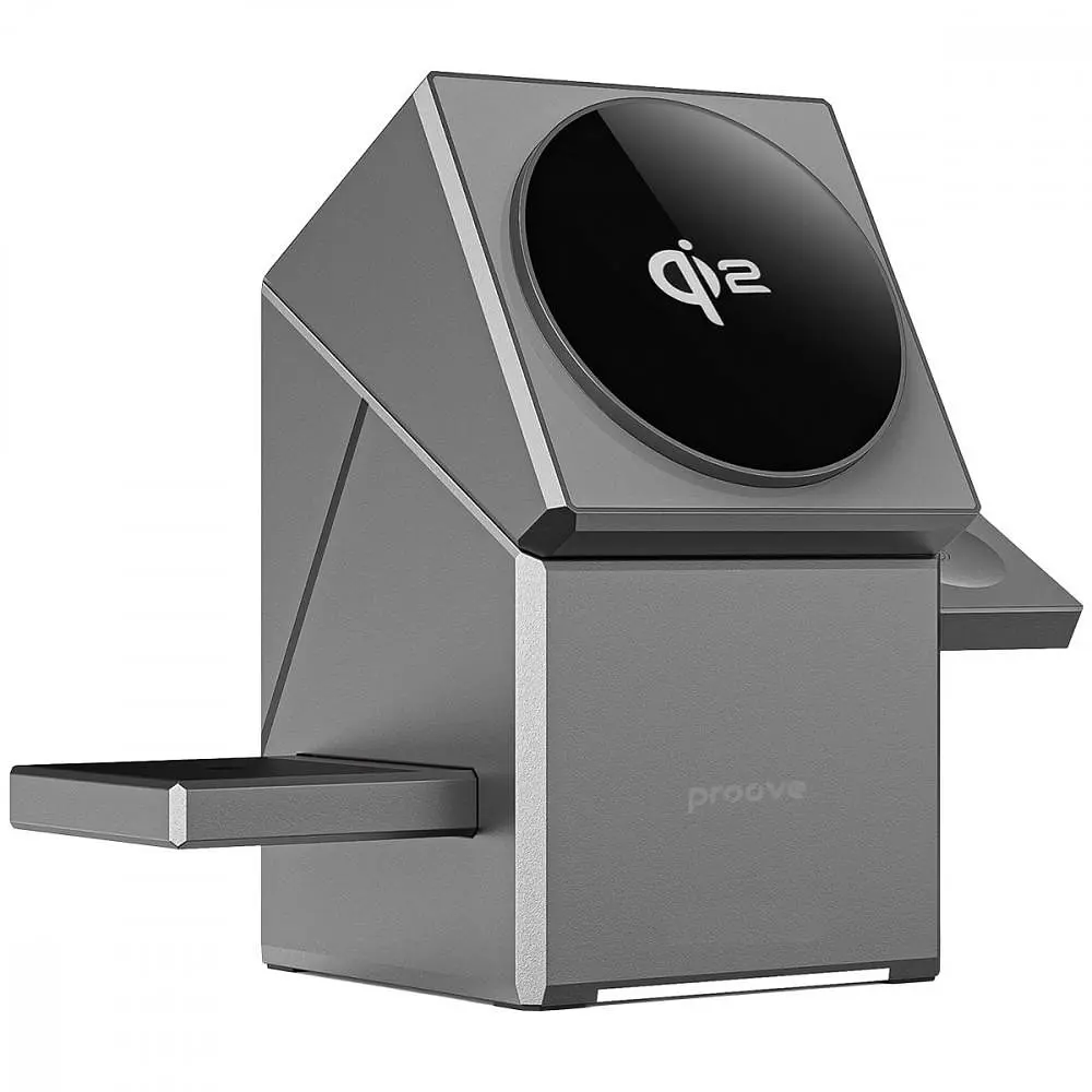 Зарядний пристрій Proove Iron Hide 3 in 1 Qi2 gray (WSIH15000003) - фото 12