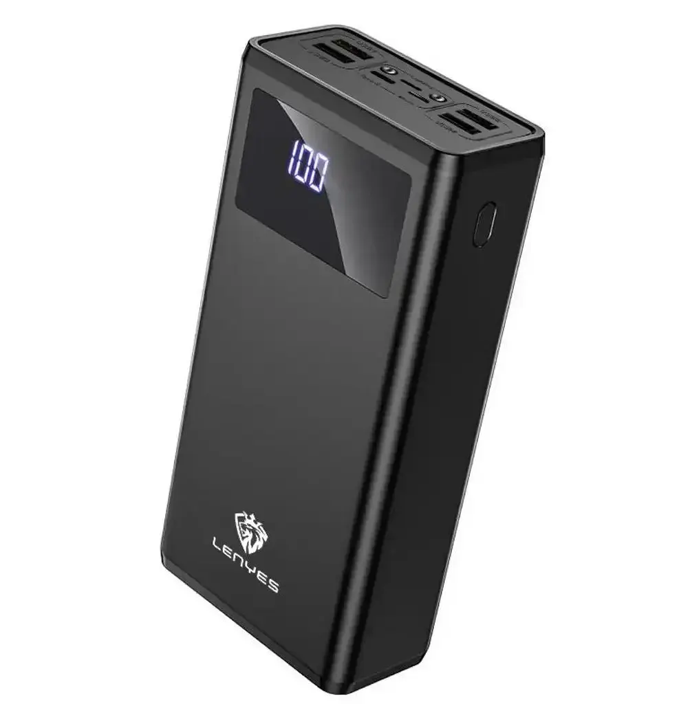 Power Bank 40000mAh зі наскрізною зарядкою портативна батарея для смартфона планшета роутера USB зовнішній акумулятор повербанк із швидкою зарядкою 22.5W ліхтариком та дисплеєм Lenyes PX 42ID - фото 2