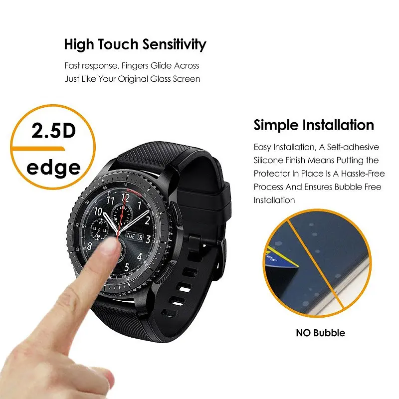 Закаленное защитное стекло VSKEY для часов Samsung Galaxy Gear S3, диаметр 33 мм - фото 6