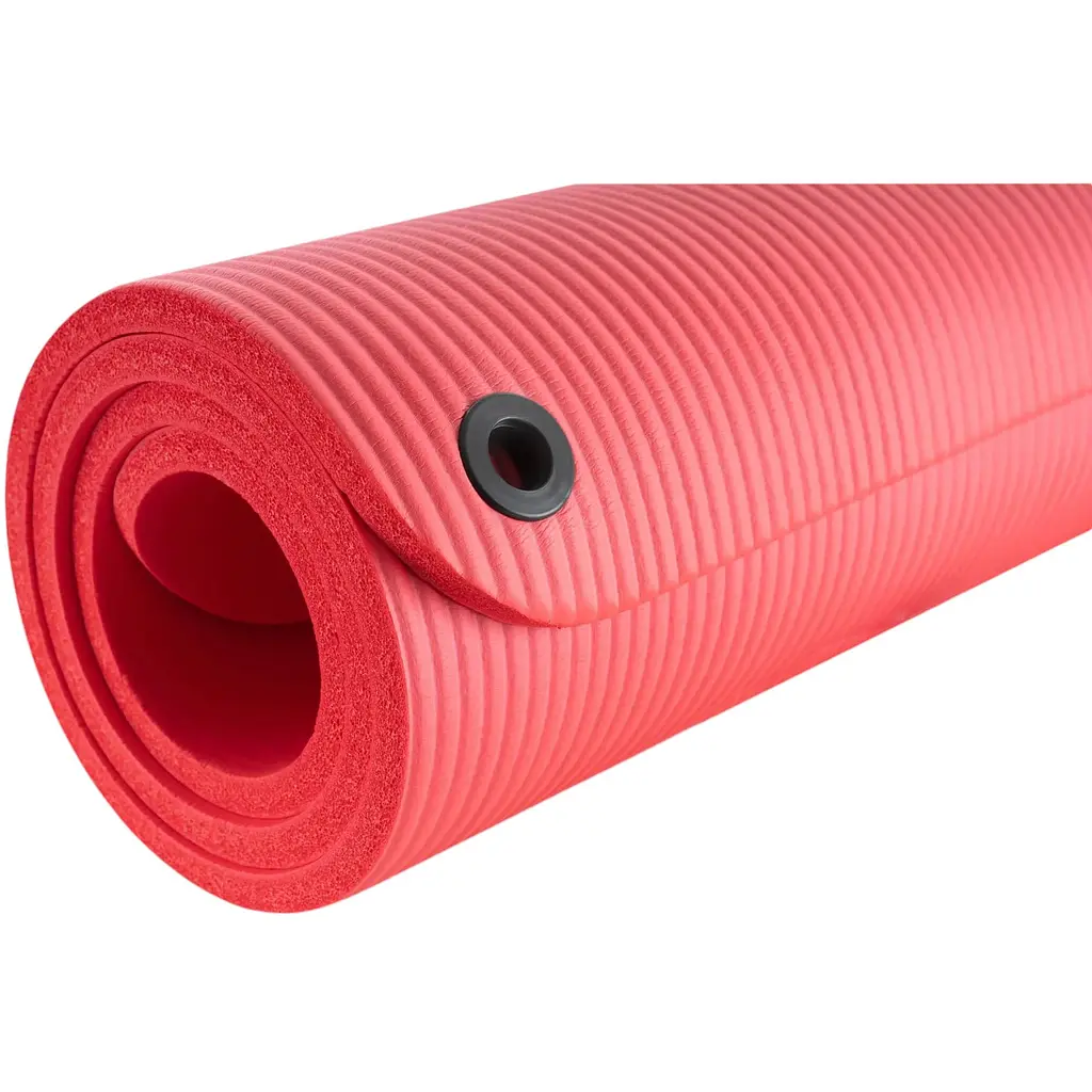 Мат для фитнеса и йоги с отверстиями Hop-Sport HS-N015GM 1.5 см красный - фото 6