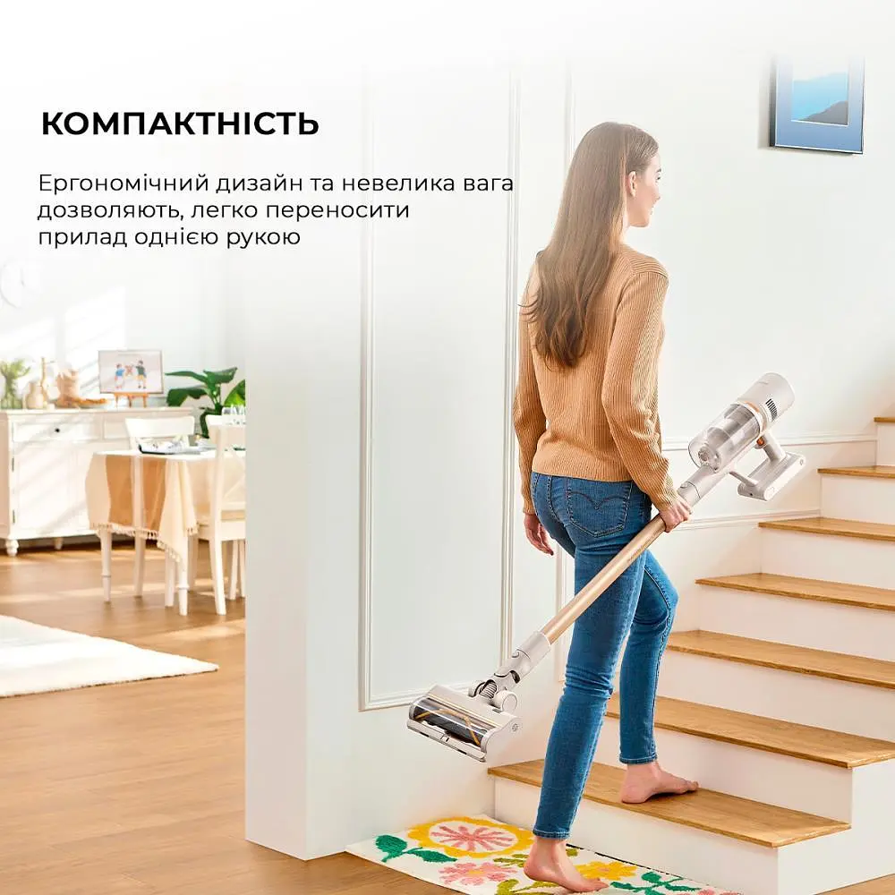 Акумуляторний пилосос Dreame Cordless Vacuum Cleaner U20 White - фото 6