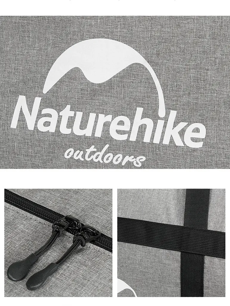 Сумка-баул для зберігання портативна Naturehike NH17S021-M, 45 л, сірий - фото 3