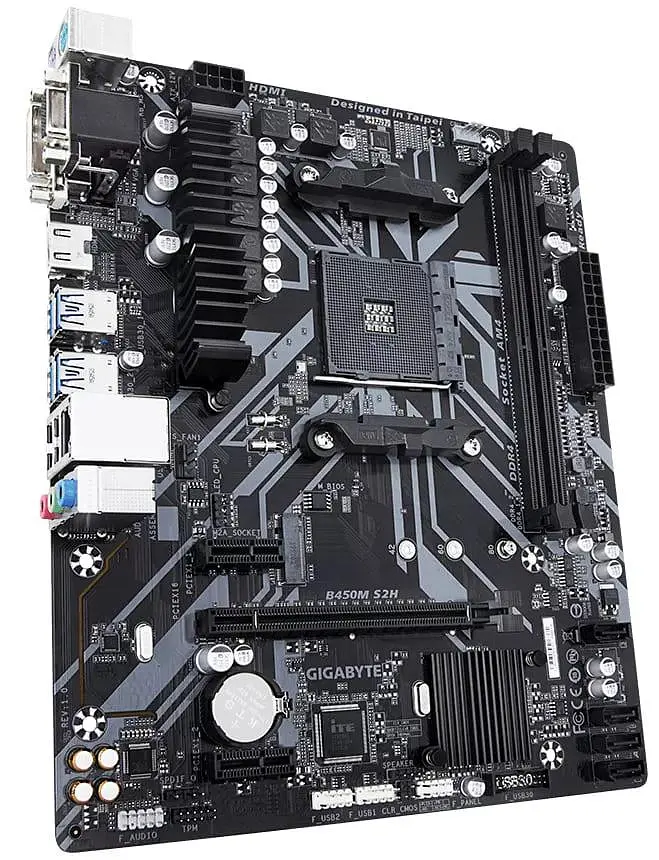Материнська плата Gigabyte B450M S2H (B450M S2H) (Socket AM4, AMD B450, Micro-ATX) Б/в - фото 3