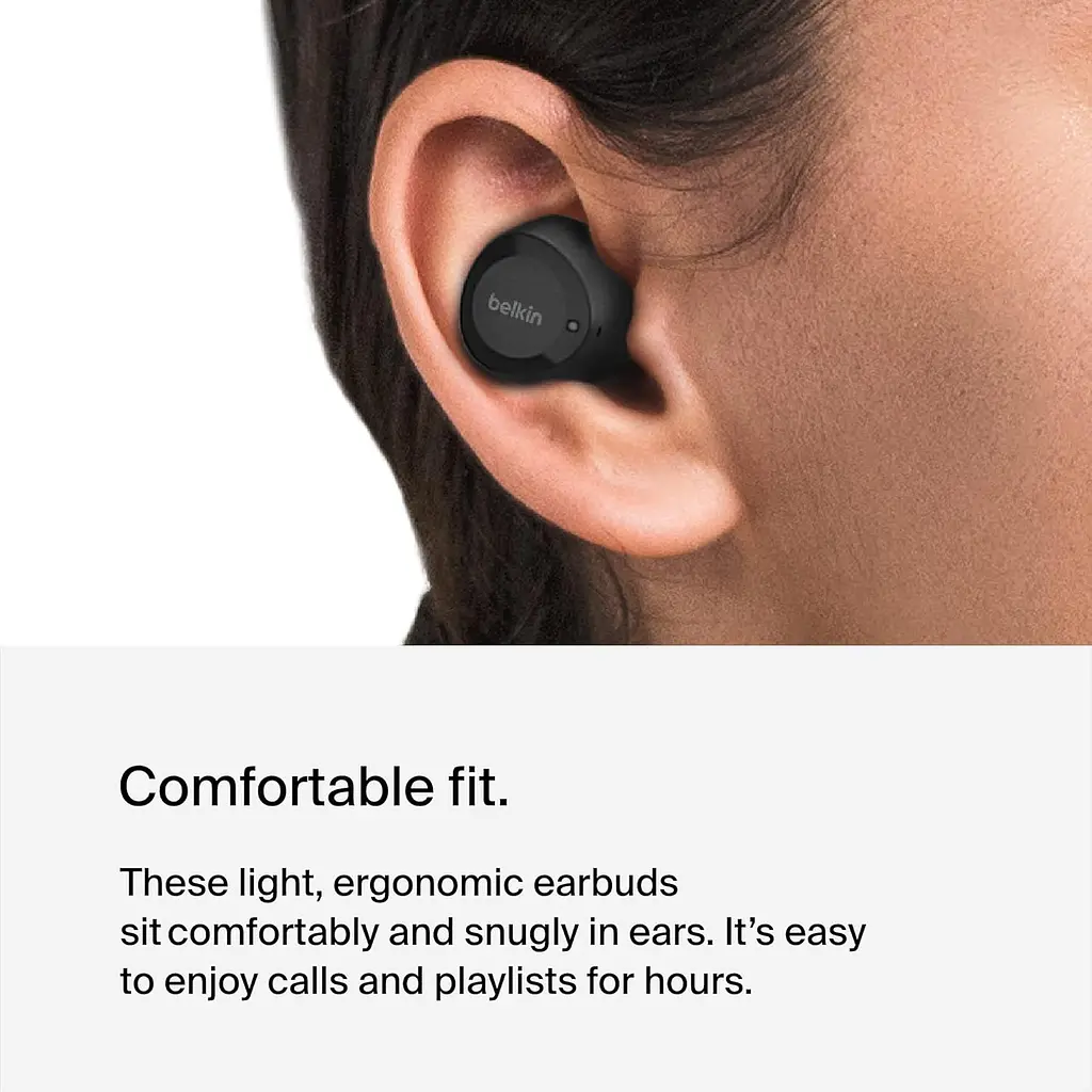 Наушники TWS Belkin Soundform Bolt True Wireless черный (AUC009BTBLK) - фото 5
