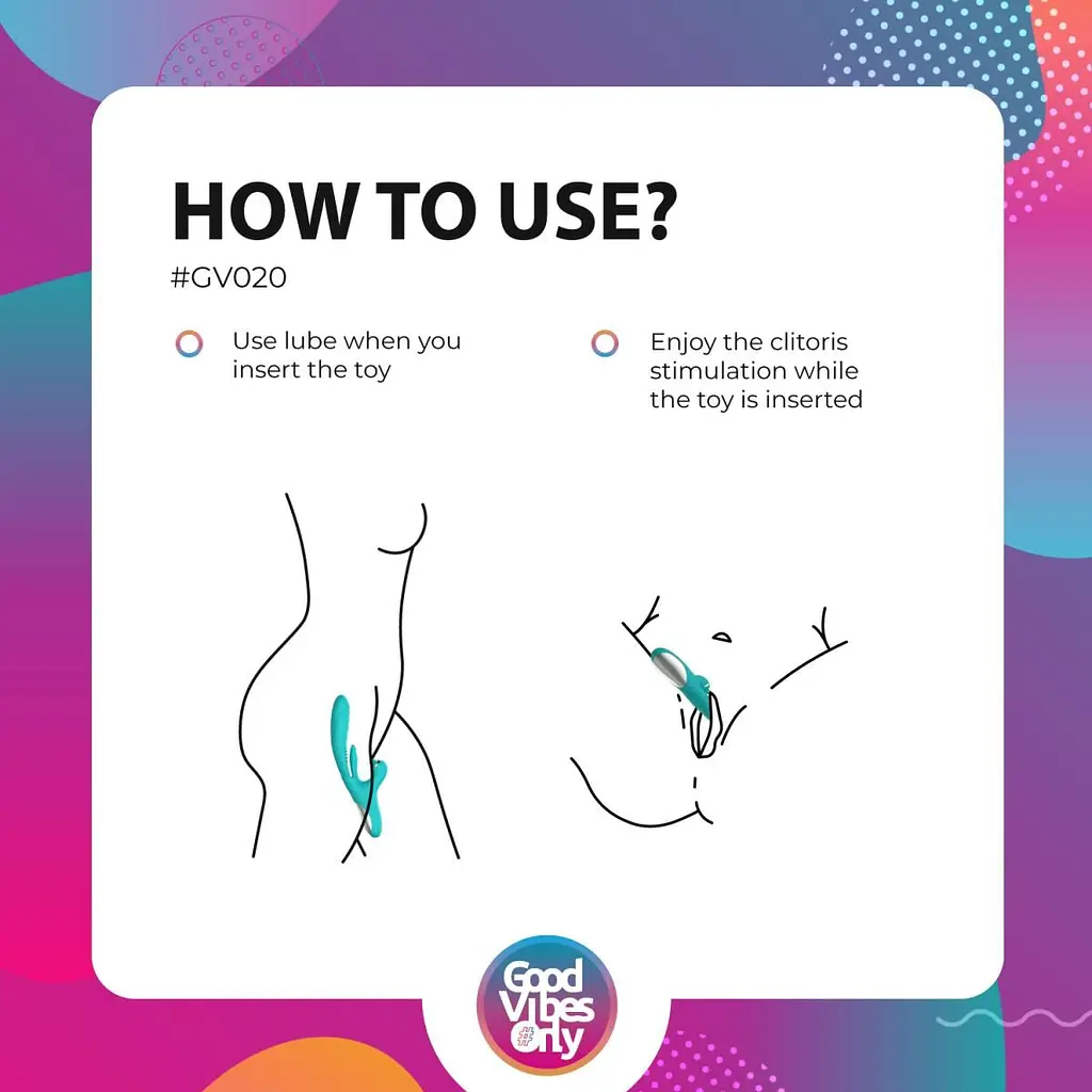 Вібратор-кролик із вагінальним відростком Good Vibes Only - Lisa Thrusting Rabbit Vibrator with G-Spot Stimulator - фото 11