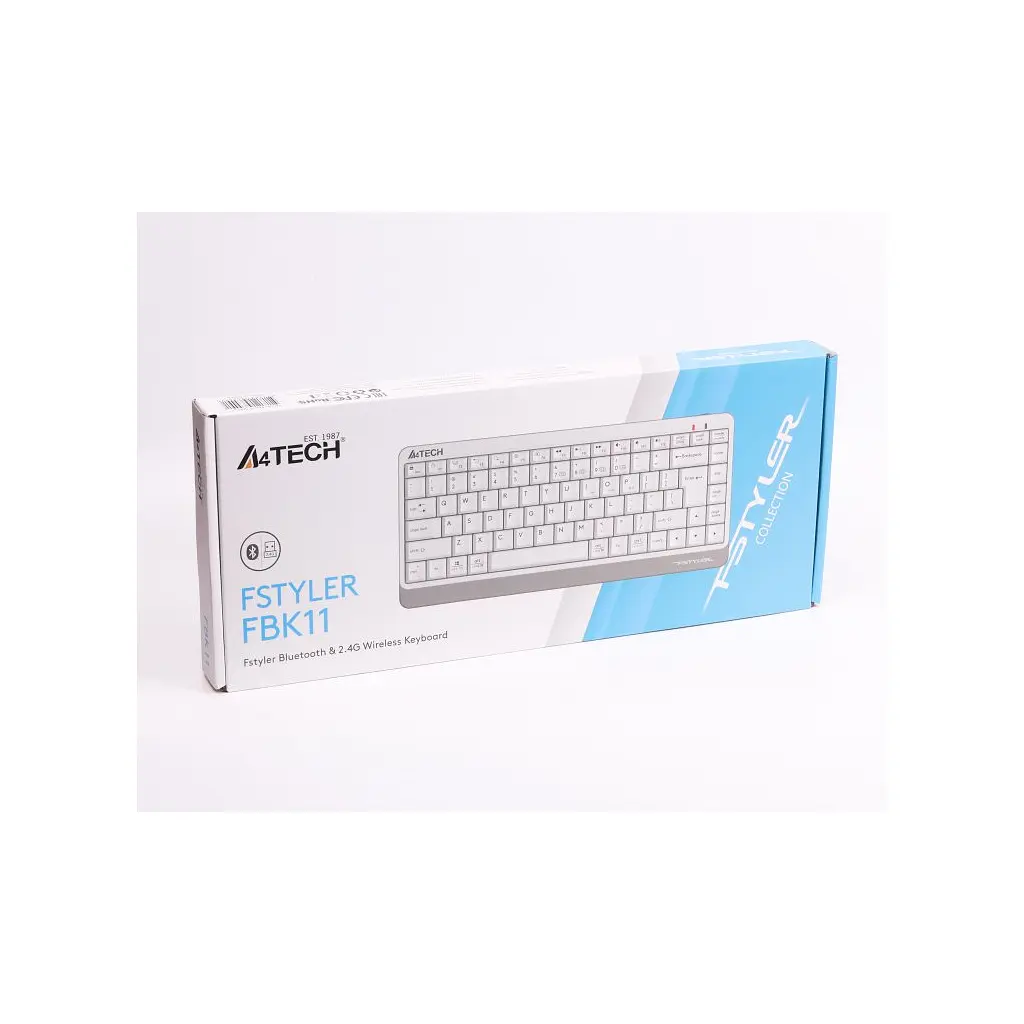 Клавіатура A4Tech FBK11 Wireless White (4711421965491) - фото 5