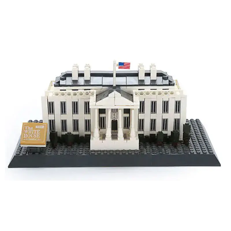 Конструктор Wange Архітектура 3D Білий дім The White house of Washington-USA 4214 3Д 773 деталі - фото 3