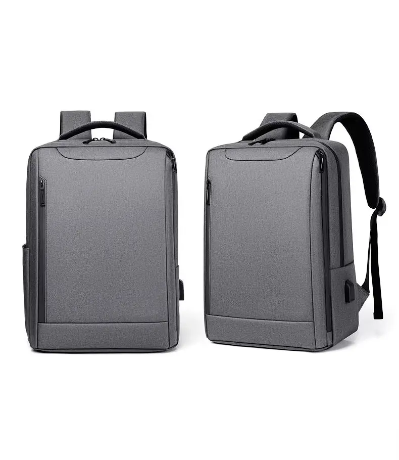 Рюкзак міський з кишенею для ноутбука Oumantu 2106-1 15,6 USB-порт Grey (IBN045S) - фото 8