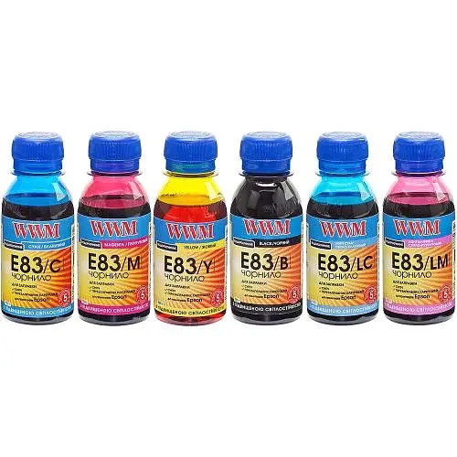 Комплект чорнил WWM для Epson E83, 6x100 мл (E83SET-2)
