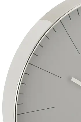 Настінні годинники J-line круглі в пластиковому корпусі сріблясті 40 см (6621) - фото 2