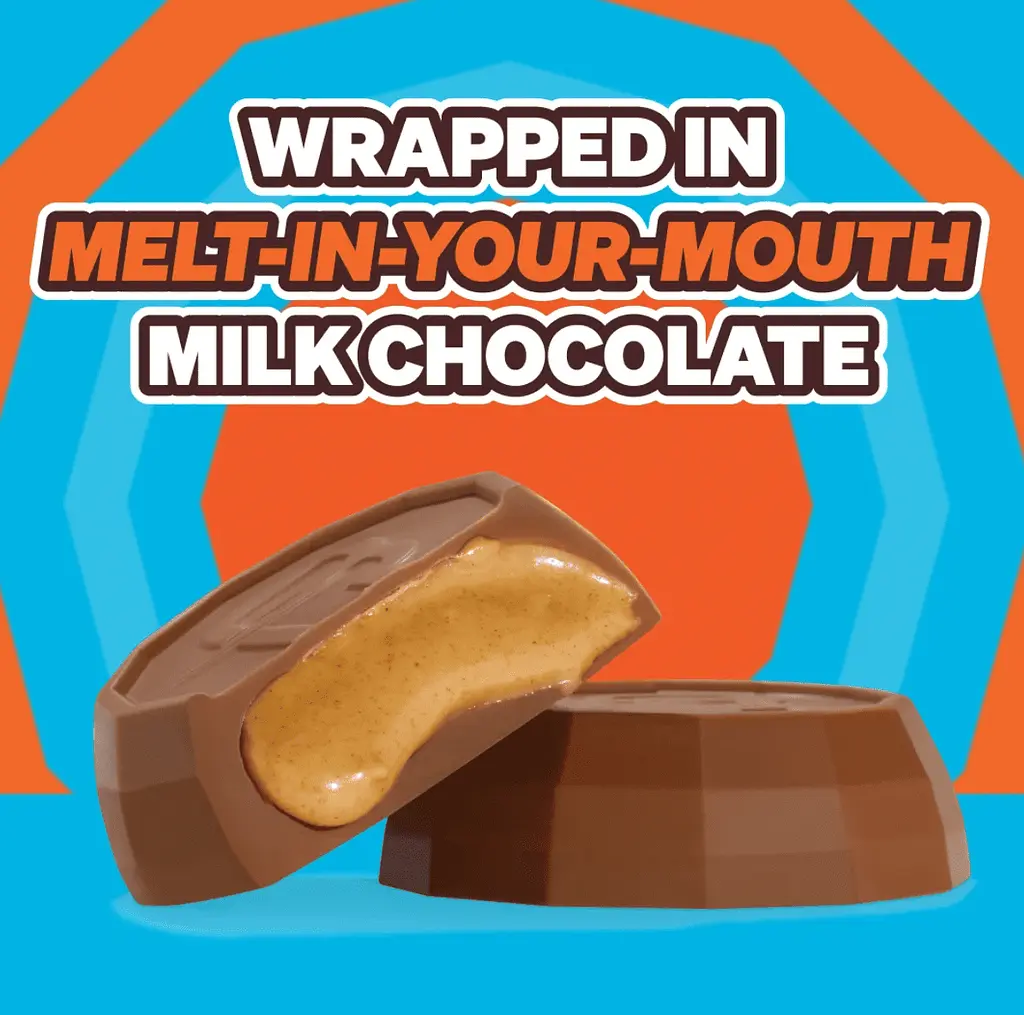 Шоколадні батончики Feastables MrBeast Peanut Butter Cups 5 шт х 40 г - фото 5