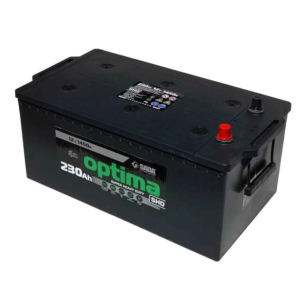 Автомобильный аккумулятор Optima Truck SHD 6СТ-230 (+/-) Евро3 12В 230Ач 1450А - фото 3