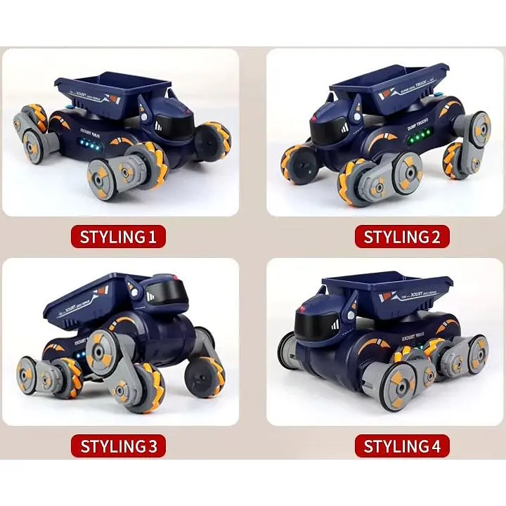 Радиоуправляемый робот JJRC Q187-A Light Spray Stunt Robot Dog Orange/Blue [119114] - фото 4