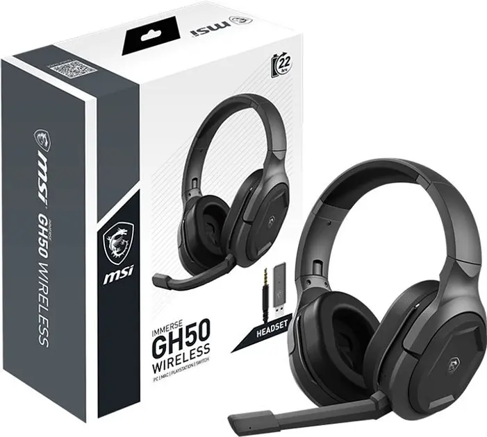 Наушники беспроводные игровые MSI Immerse GH50 wireless компьютерная гарнитура - фото 7