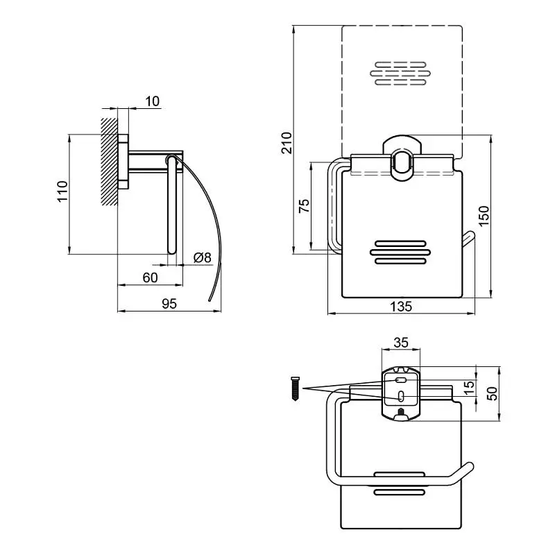 Держатель для туалетной бумаги Q-TAP Liberty BLM 1151 - фото 4