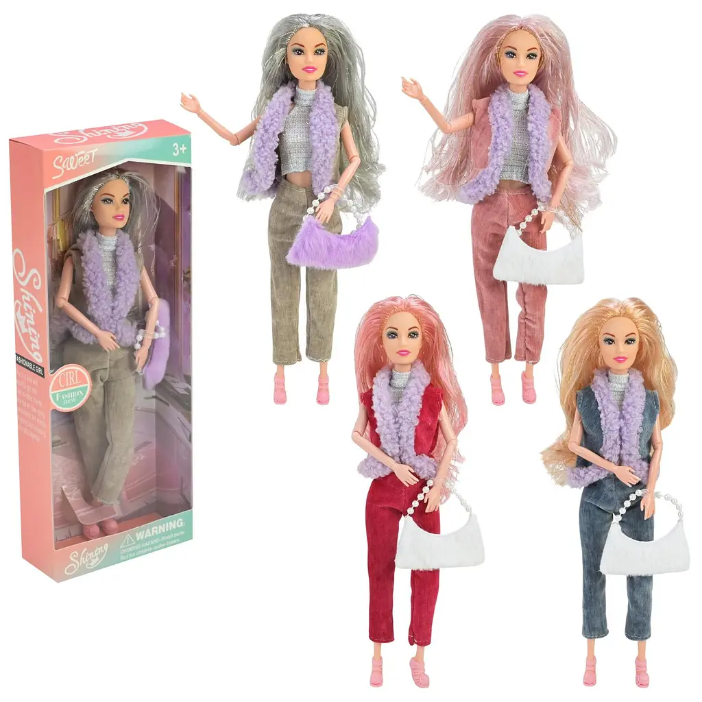 Колекційна модна лялька Girl Fashion в одязі з хутряним жилетом (TL6602A3) в асортименті