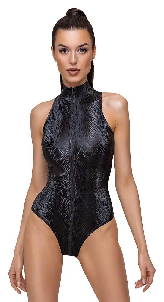 Боді Cottelli Collection Snake чорне M - фото 2