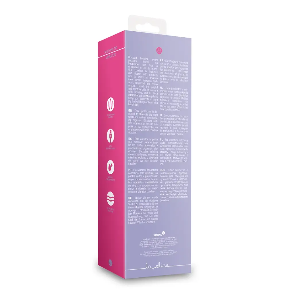 Вібратор Loveline Silicone Tip, 19.8 см (бузковий) - фото 10