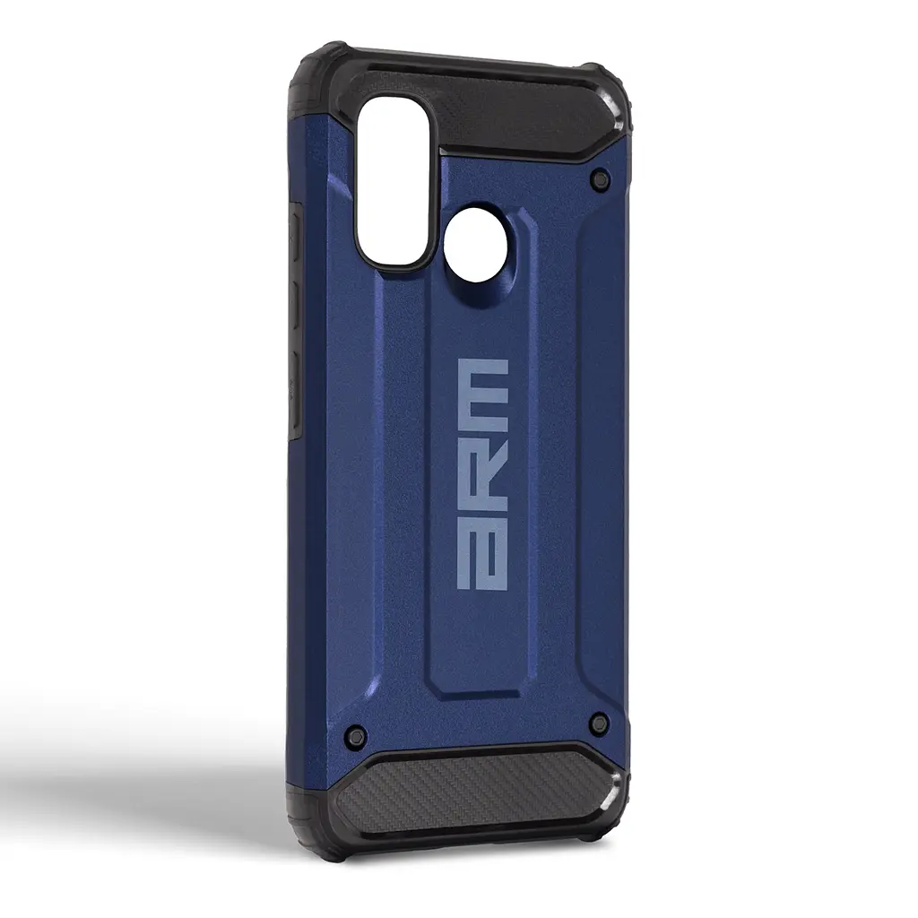 Чехол для Xiaomi Redmi 12C, Panzer, синий, противоударный, бронированный, милитари, панель-накладка, защита всего корпуса, защита дисплея и камеры, термополиуретан (TPU) + поликарбонат (PC), ArmorStandart (ARM70813) - фото 2