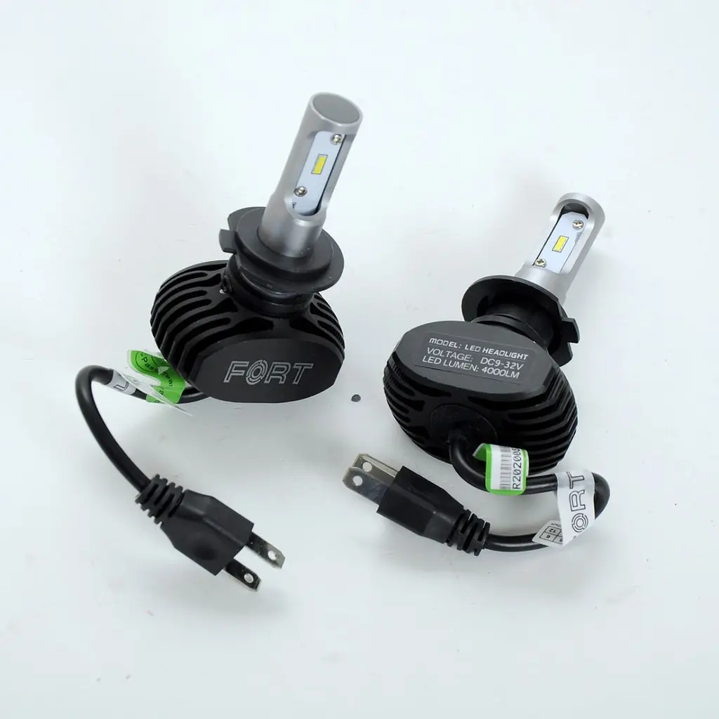LED лампи автомобільні H7 вентилятор 4000Lm FORT F1/CSP/28W/6500K/IP65/9-16V 2шт