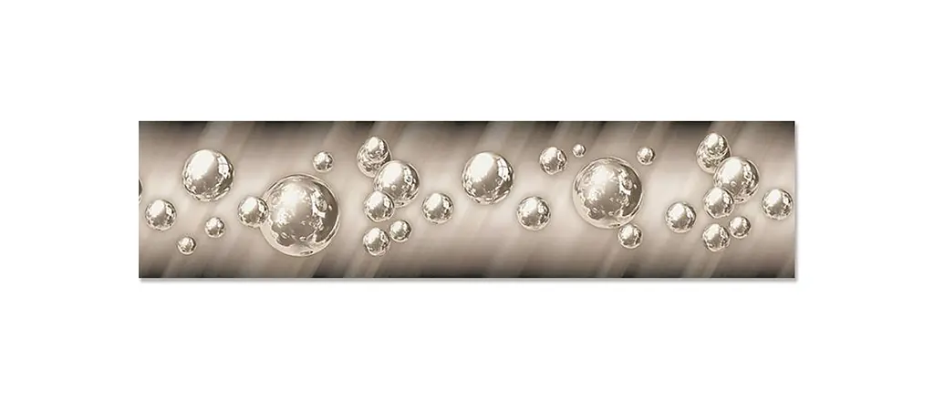 Кухонний фартух Сталеві бульбашки кулі сфери ПВХ 60х200 см Абстракція Сірий Happy Pocket Z182351 - фото 7