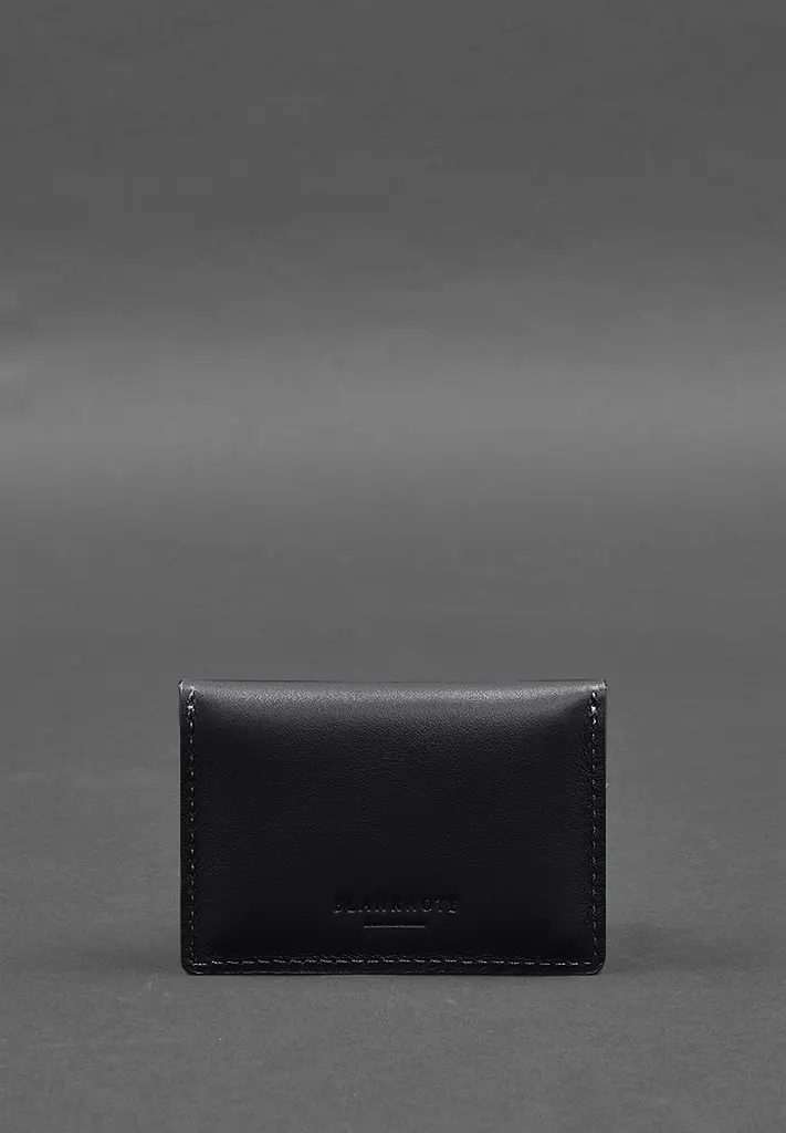 Кожаный кард-кейс 9.0 черный краст - фото 5