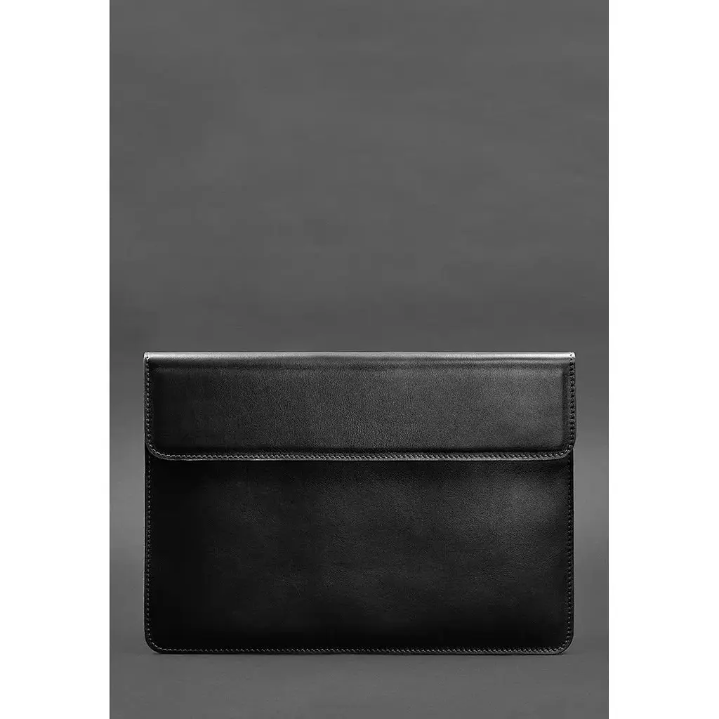 Шкіряний чохол-конверт BlankNote на магнітах для MacBook Air / Pro 13" Чорний - фото 5