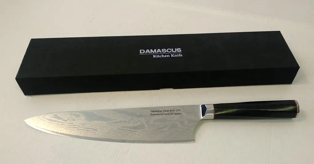 Ніж кухарський 24 см Damascus DK-AK 3009 AUS-10 дамаська сталь 73 шари - фото 4