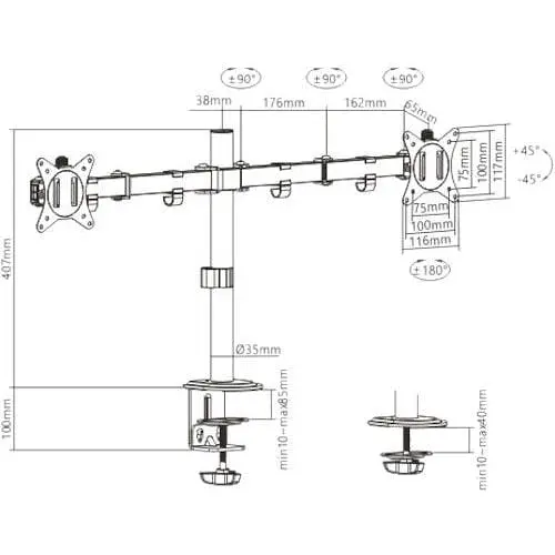 Кронштейн Gembird MA-D2-01 - фото 2