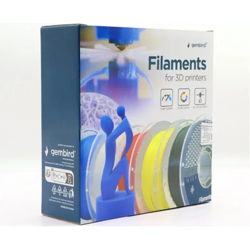 Пластик для 3D-принтера Gembird PETG High Speed, 1.75 мм, 1 кг, blue (3DP-PETG1.75HY-01-B) - фото 3