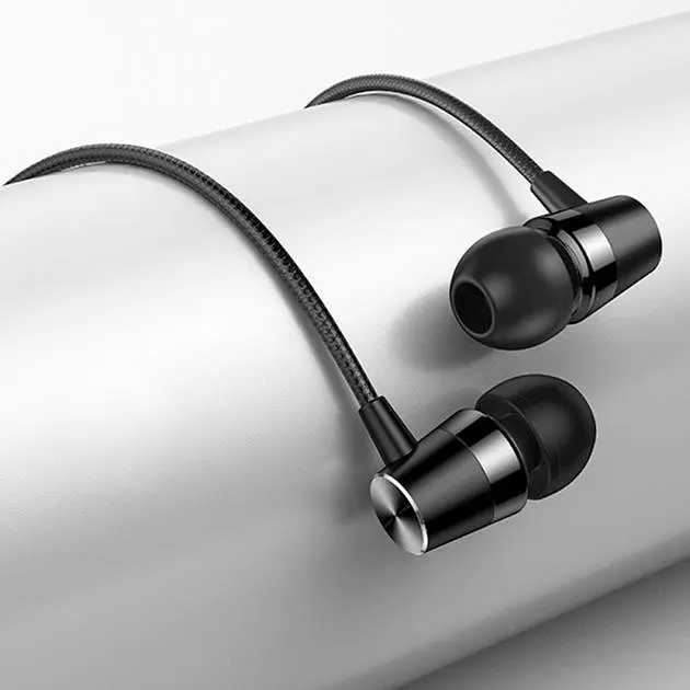 Проводные вакуумные наушники Usams EP-42 US-SJ475 3.5mm In-ear Earphone 1.2m black - фото 3