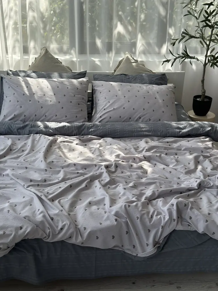 Постільна білизна євро Dushka Home Муслін 41043 200х220 см - фото 2