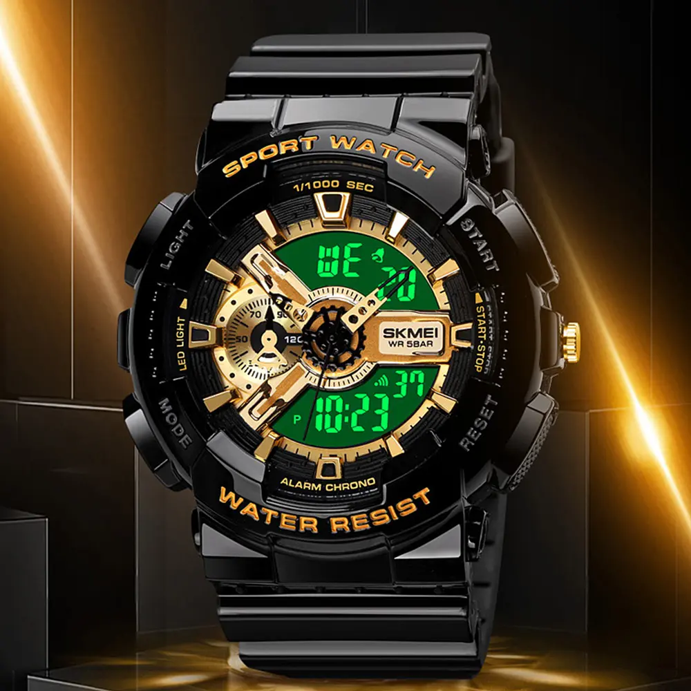 Наручные часы мужские 1688 Black-Gold Skmei acs0030628 - фото 4