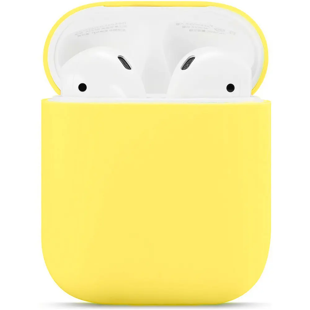 Чохол для навушників New Silicone Case для AirPods 2 Lemon [44396] - фото 2