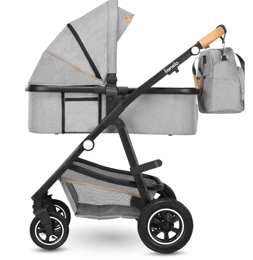 Универсальная коляска 2 в 1 Lionelo Amber 2 Grey Stone, светло-серая (LO-AMBER GREY STONE (2in1)) - фото 9