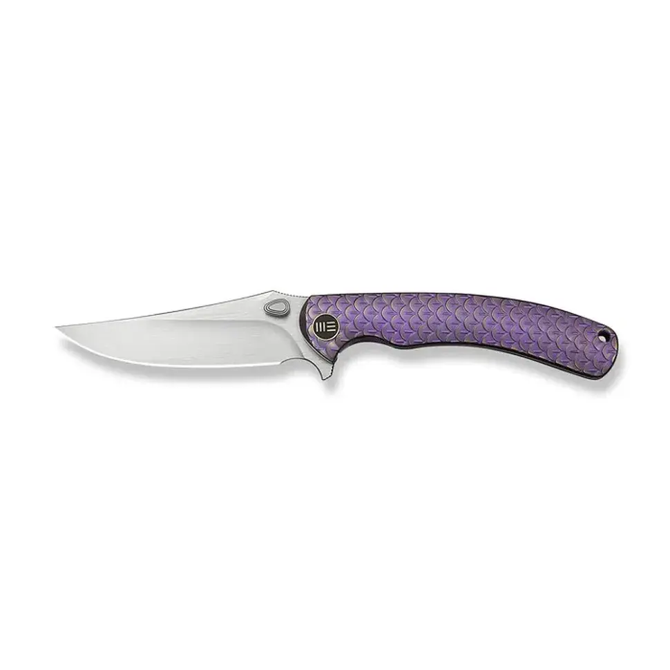 Ніж складаний туристичний Weknife Dracarys, (9.1 см) Böhler M390 / титан 6AL4V фіолетовий/золотий - фото 3