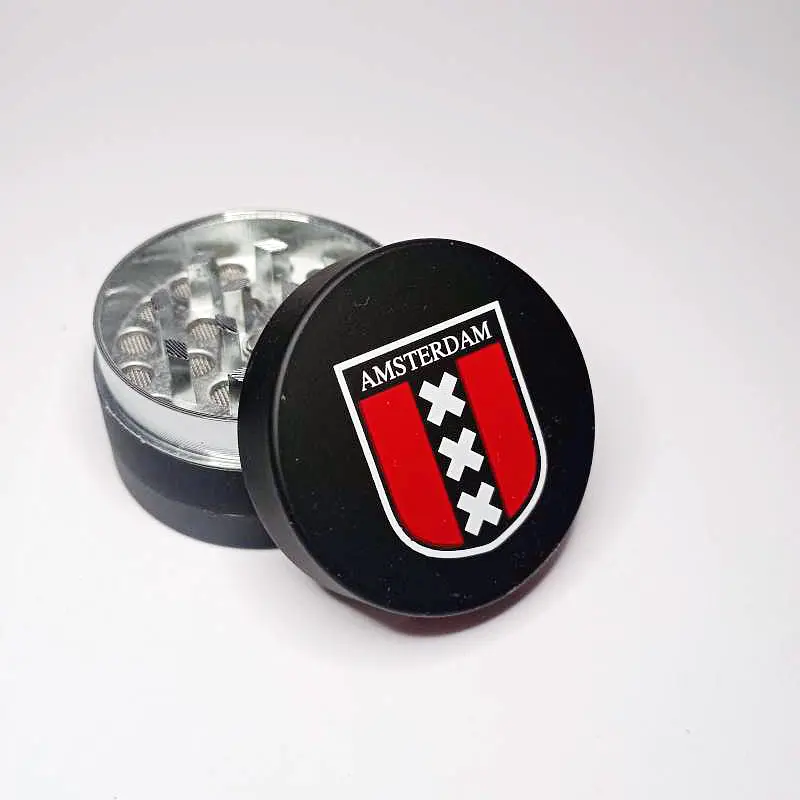 Гриндер для подрібнення тютюну Ashtray Amsterdam HL-205 Amsterdam XXX Black (10860) - фото 2