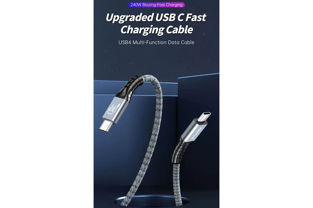Кабель USB4 Thunderbolt 4 ULT Type-C 40Gbps 240W (S4041-91217) 1.2 м чорний - фото 3