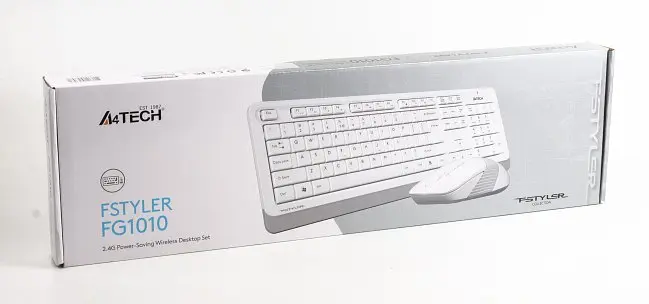 Комплект беспроводной A4tech Fstyler FG1010, White+Grey, клавиатура+мышь - фото 4