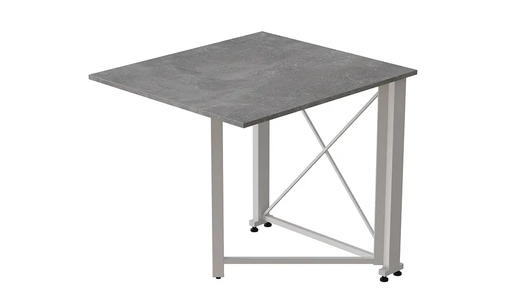 Стіл-книга трансформер Оріон 1 Ferrum-decor 750x810x730 Білий метал ДСП Бетон 16 мм (FRD-104610) - фото 6