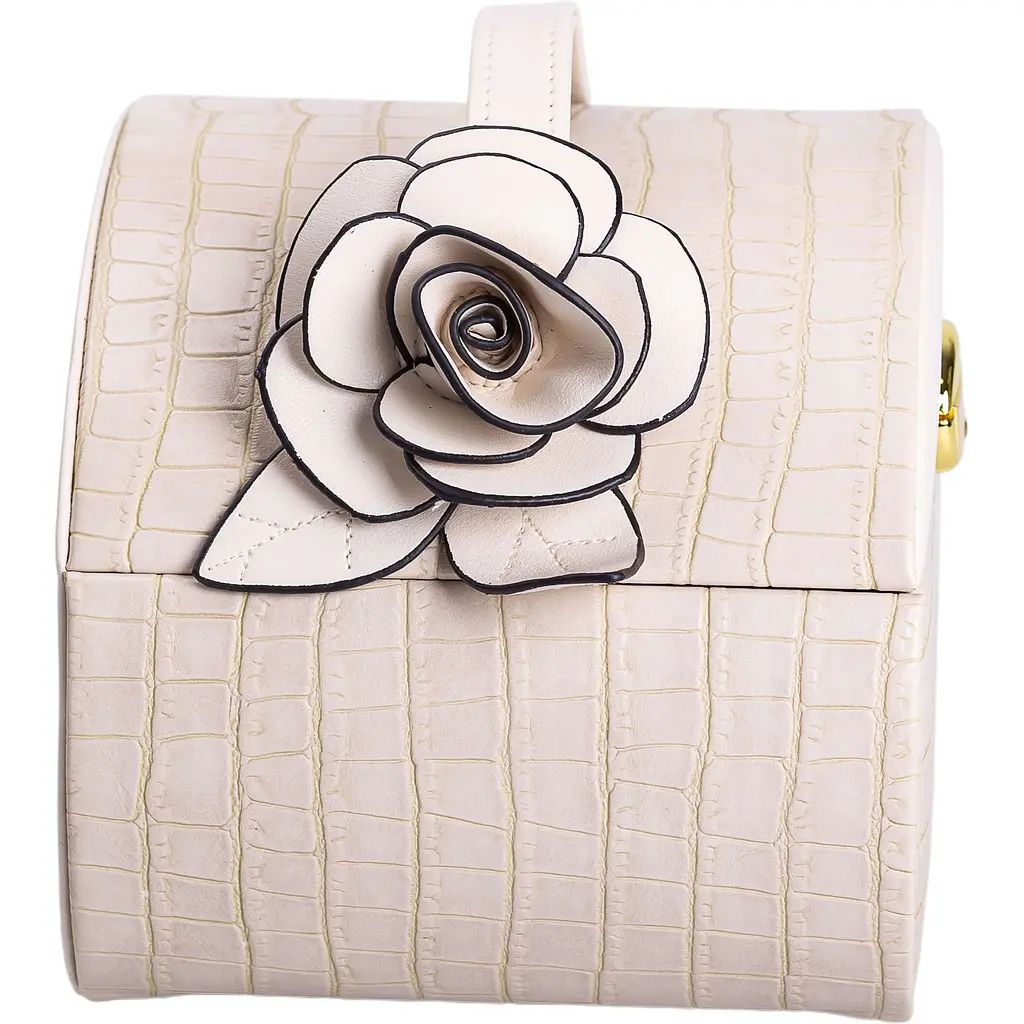 Кейс-органайзер Yiwu для украшений с защелкой 24x17x18 см бежевый HP-5-21BE - фото 3